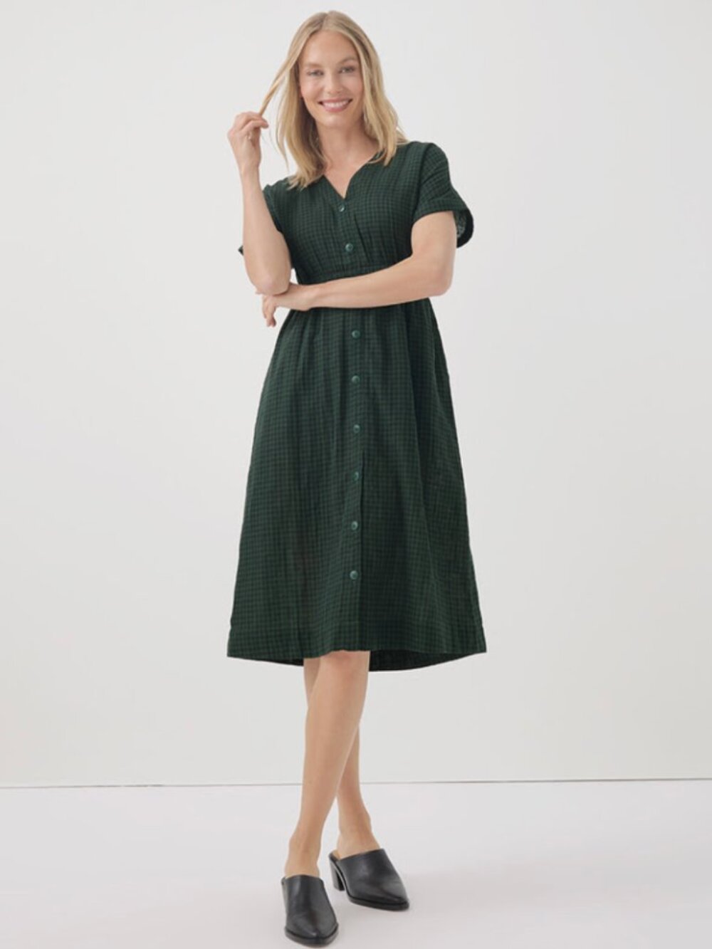 Gingham Coastal Double Gauze